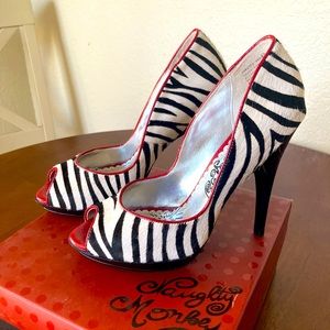 Naughty Monkey Zebra Print Stiletto